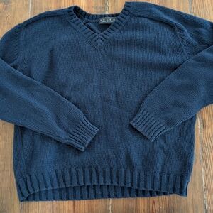 Sulka Made In Italy Blue V Neck Sweater.